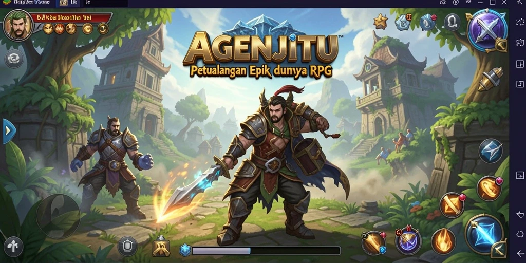 Tangkapan layar dari gameplay AGENJITU yang menunjukkan aksi pertempuran seru.