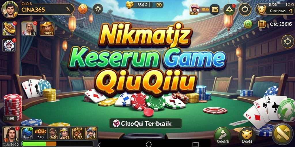 Tampilan gameplay seru dalam CINA365 dengan kartu QiuQiu.