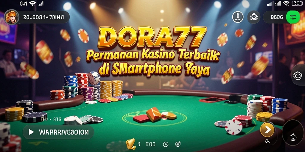 Tampilan gameplay DORA77 yang seru dan menarik dalam aplikasi Kasino.