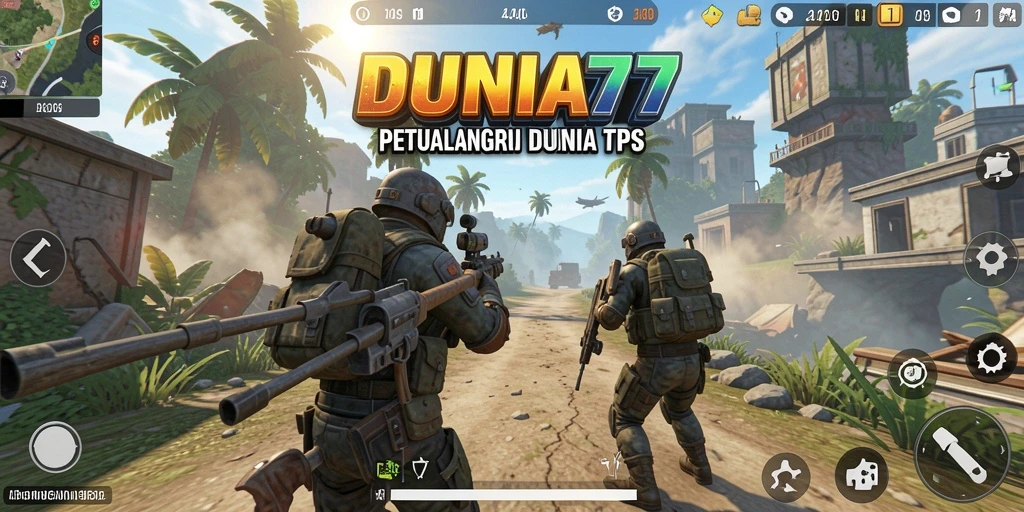 Tampilan seru gameplay TPS dalam DUNIA77 yang mendebarkan.