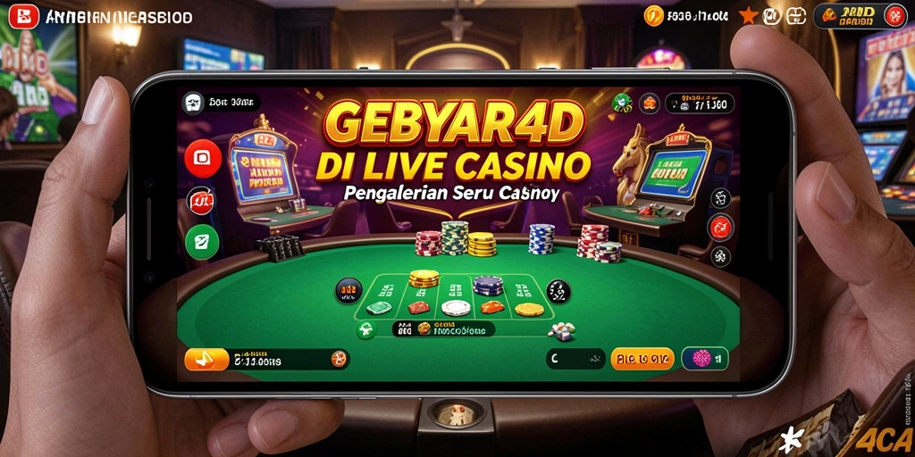 Tampilan gameplay Live Casino yang seru dan interaktif di GEBYAR4D.