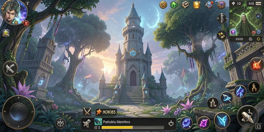 Tampilan menarik dari gameplay Tower Defense yang seru