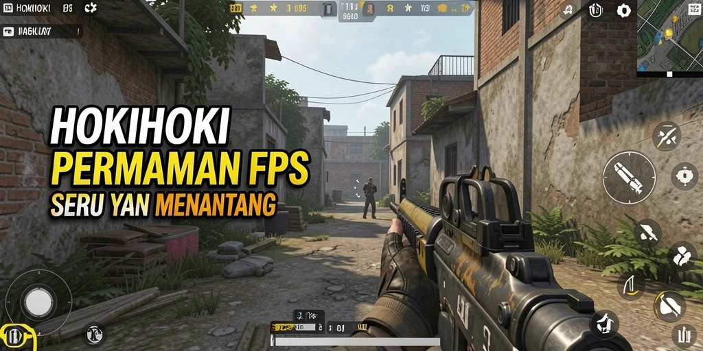 Screenshot HOKIHOKI menampilkan aksi intens dalam gameplay FPS.