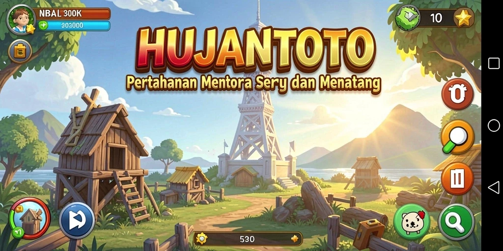 Gameplay seru dari HUJANTOTO dengan menara pertahanan yang strategis.