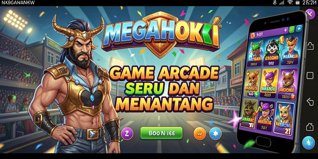 Gameplay seru dalam MEGAHOKI dengan tantangan menarik.