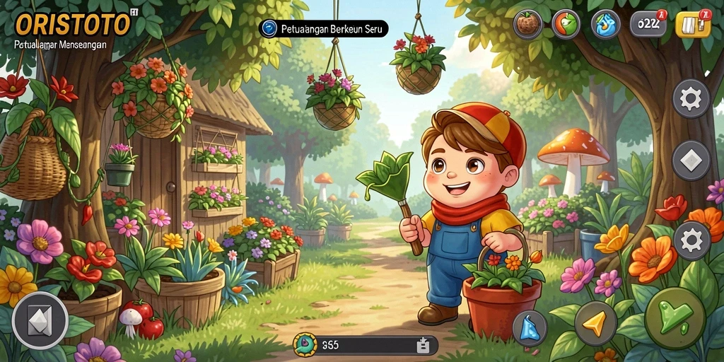Gameplay seru dengan aktivitas berkebun dan pengelolaan lahan.