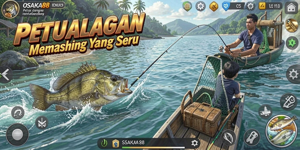 Gameplay OSAKA88 yang seru dalam petualangan memancing.