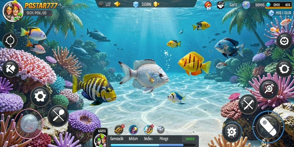 Tampilan menarik dari gameplay Tembak Ikan PGSTAR777.