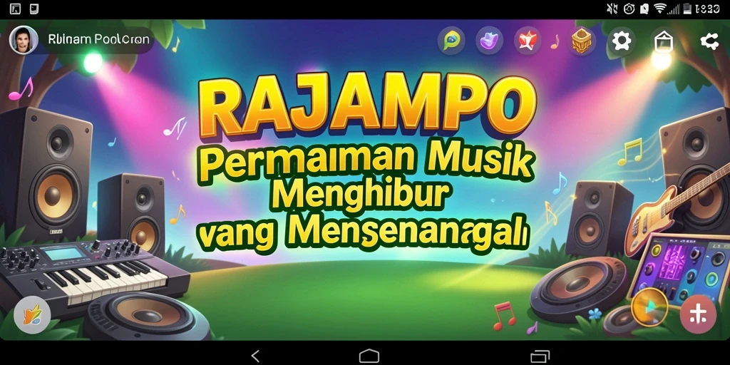 Screenshots gameplay RAJAMPO menampilkan pengalaman bermain musik yang seru.