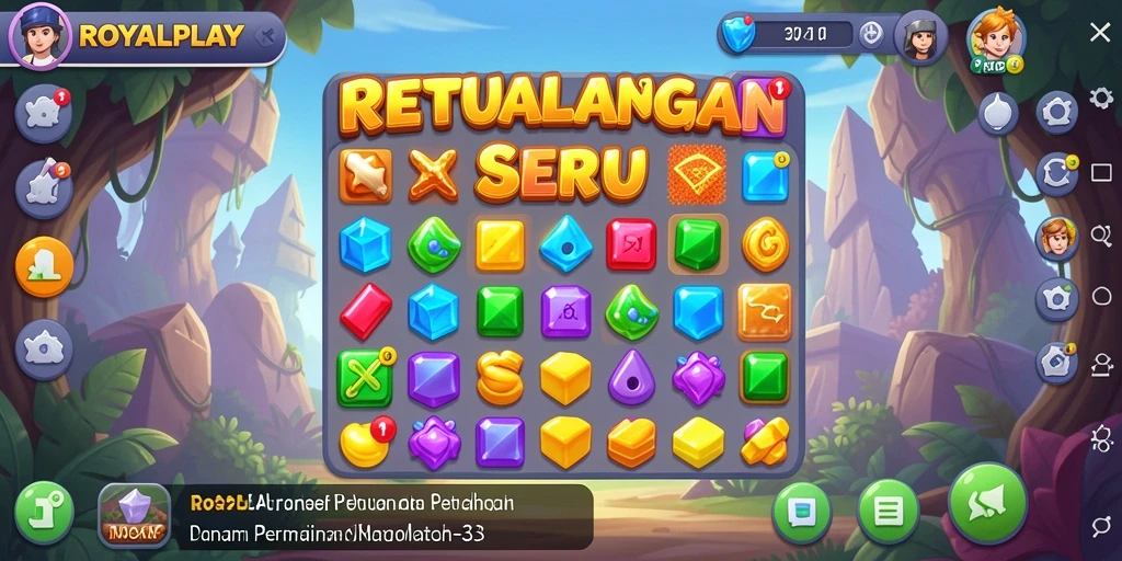 Tangkapan layar gameplay menarik dari ROYALPLAY Match-3.