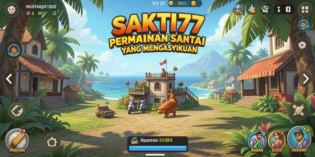 Tampilan gameplay menarik dalam SAKTI77 yang penuh warna.