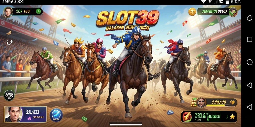Gameplay SLOT39 yang penuh aksi dengan lintasan balap yang menantang.