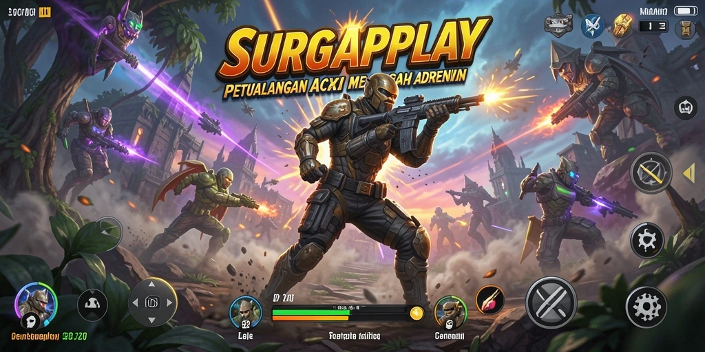 Tampilan gameplay SURGAPLAY yang memukau dan penuh aksi.