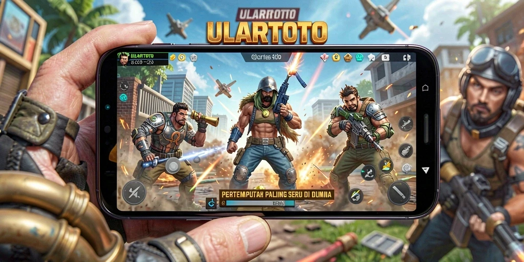 Tampilan gameplay ULARTOTO dalam pertempuran seru Battle Royale.