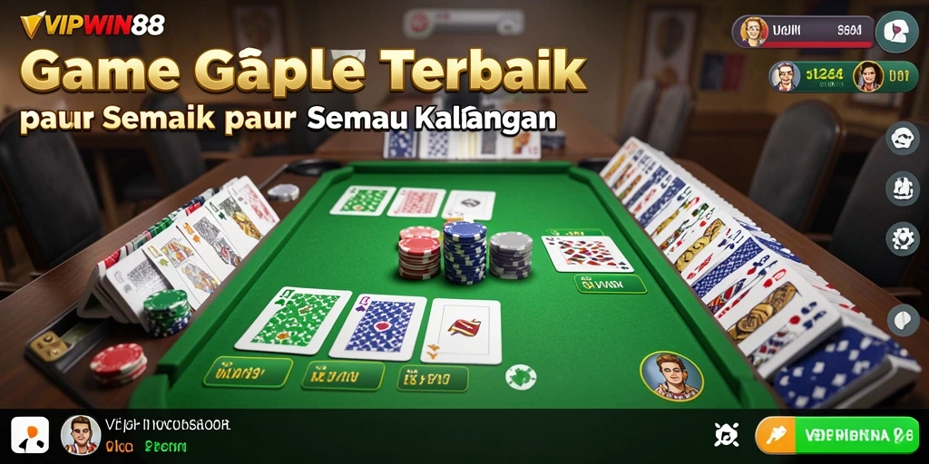 Screenshot gameplay Gaple di VIPWIN88 yang menarik dan interaktif.