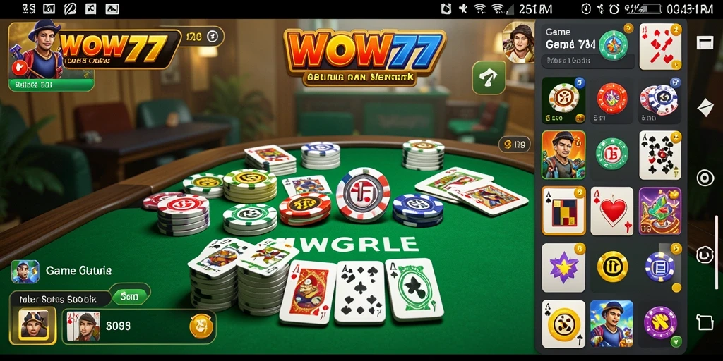 Tampilan menarik saat bermain Gaple di WOW77.