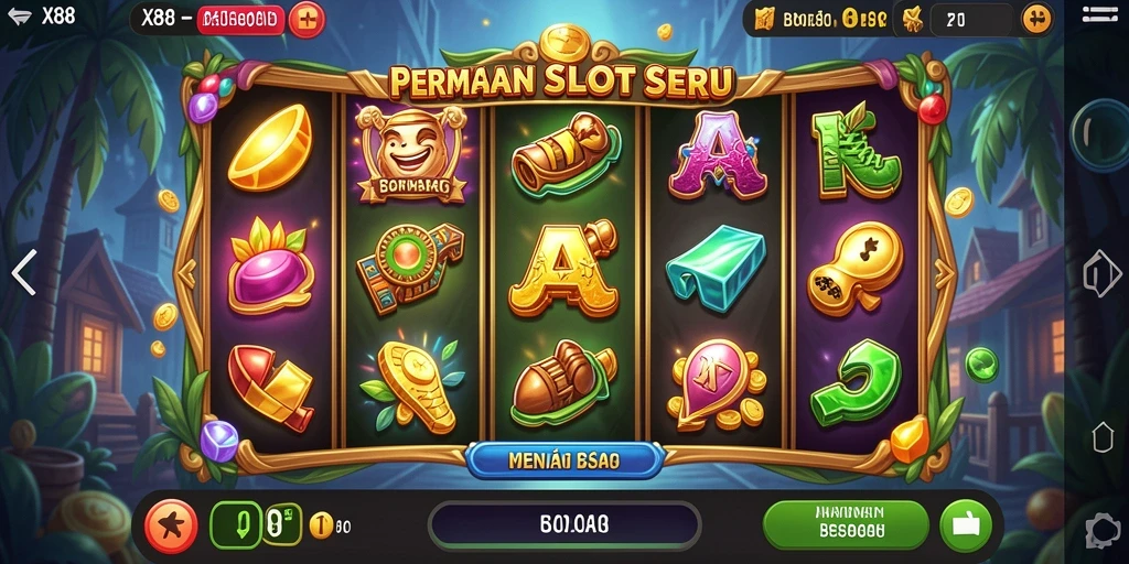 Tampilan gameplay Slot X88 yang menarik dan mengasyikkan.